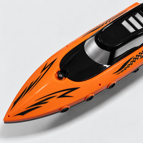 Remote-Control Speedboat Toy with Directional Steering – Orange