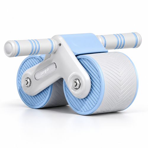 Blue Automatic Rebound Ab Roller with Digital Counter