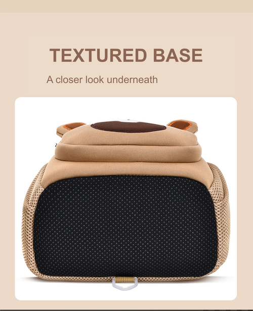 Tan Animal Face Kids Backpack