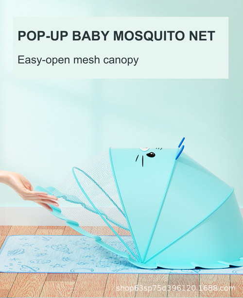 Light Blue Pop-Up Baby Mosquito Net