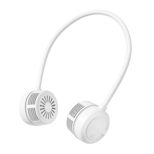 Foldable Dual-Fan Neck Fan - White or Green