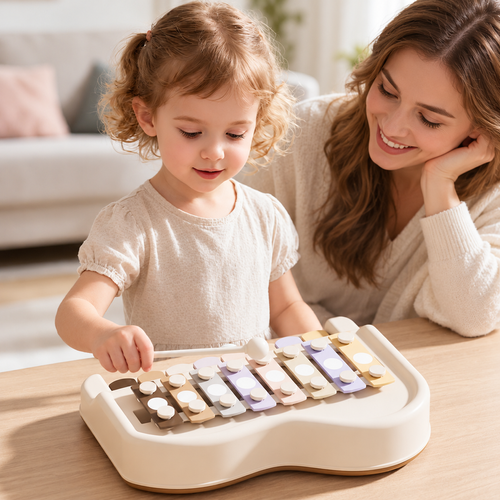 Pastel 8-Note Xylophone and Keyboard Toy