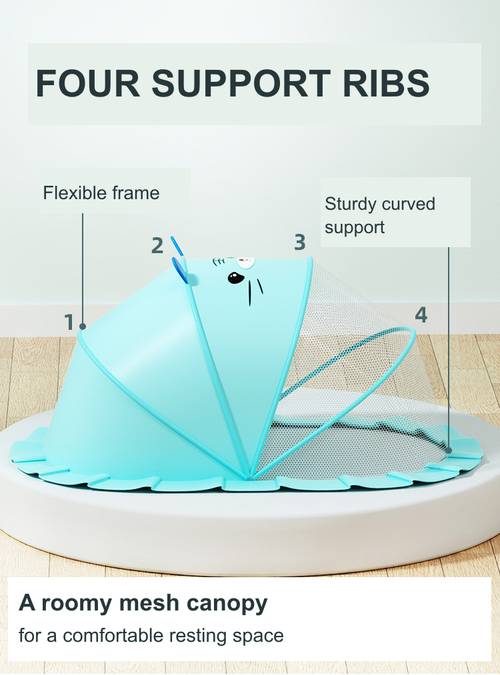 Light Blue Pop-Up Baby Mosquito Net