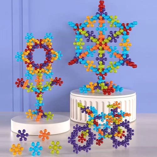 Flower-Shaped Construction Blocks Creative Building Set