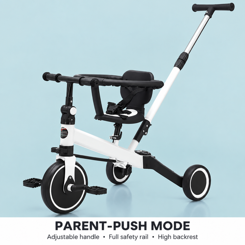 🚲 Easy rides, safer steering! Parents can guide the front wheel using the push handle for smooth, controlled family fun. 👨‍👩‍👧✨