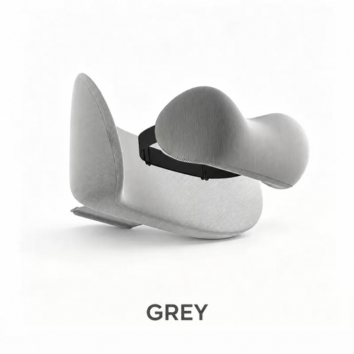 Car Neck Pillow & Lumbar Cushion Set | Black or Grey