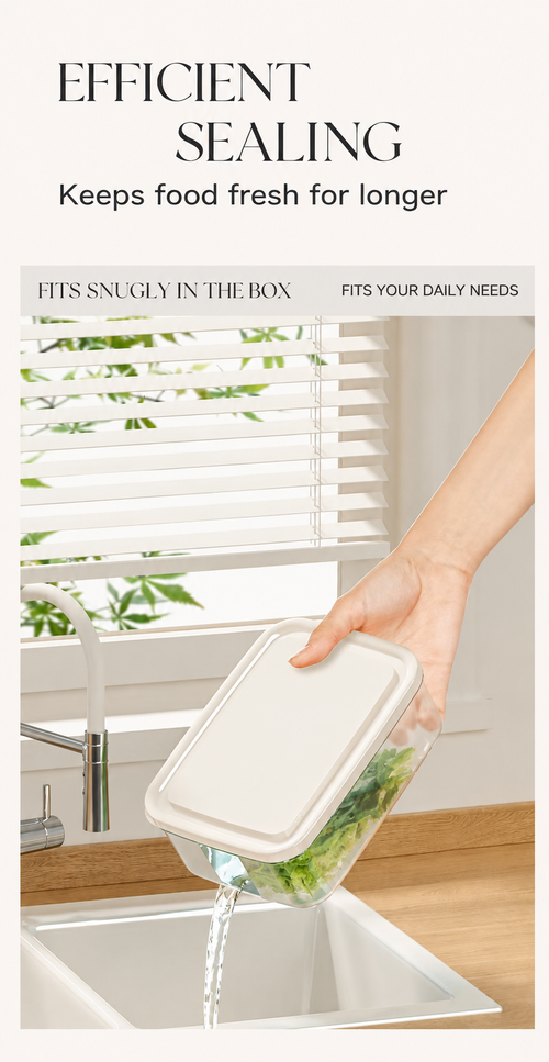 6-Piece Clear Refrigerator Food Storage Box Set