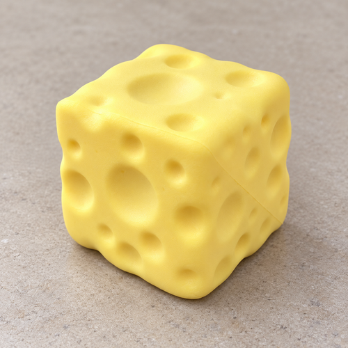 Cheese Cube Squishy Stress Toy, Single Piece