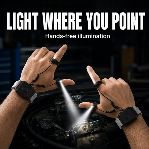 Hands-Free Fingertip LED Work Light for Repairs & Night Fishing
