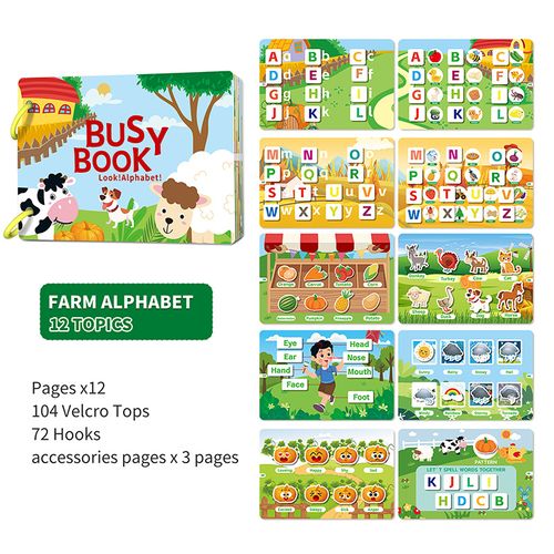 Three-Theme Early Learning Busy Book Set
