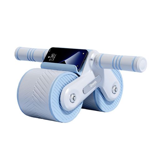 Blue Automatic Rebound Ab Roller with Digital Counter