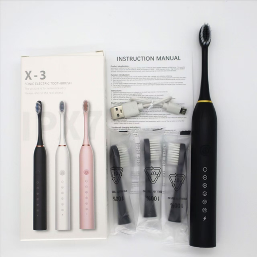 Sonic Electric Toothbrush, 6 Modes & 4 Heads | Ghana