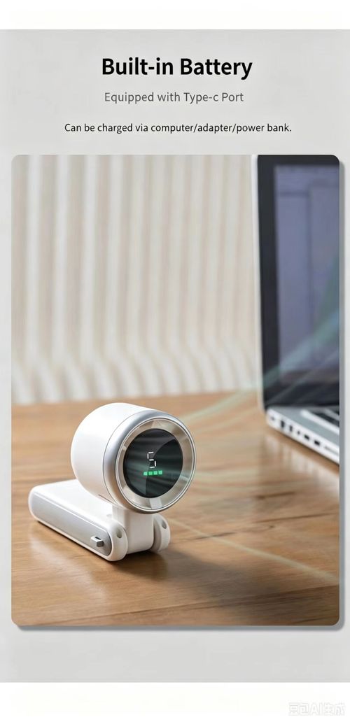 Foldable portable turbo fan, 4000mAh battery