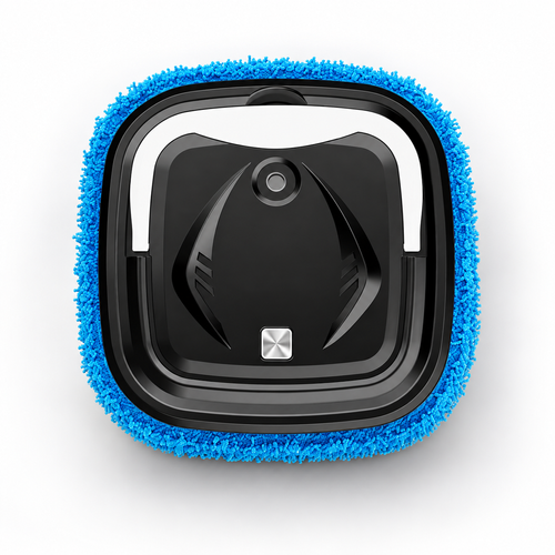 Compact Electric Floor Mop with Spray Mist and Microfibre-Style Pad – Black