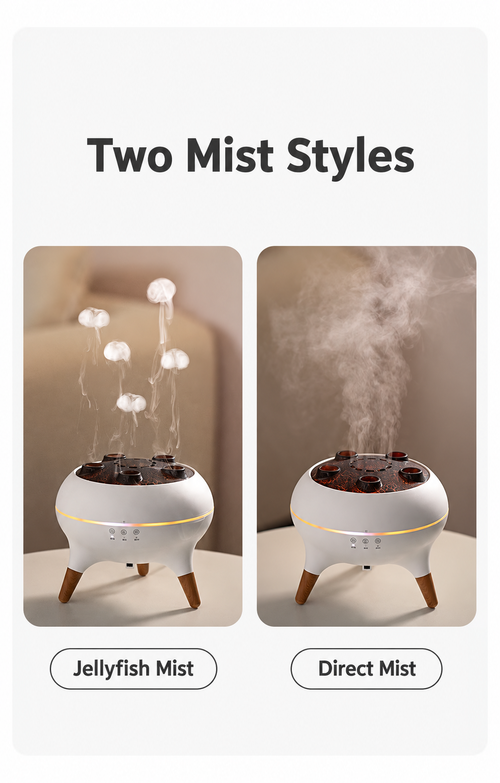 White Jellyfish Mist Aroma Humidifier with Ambient Light