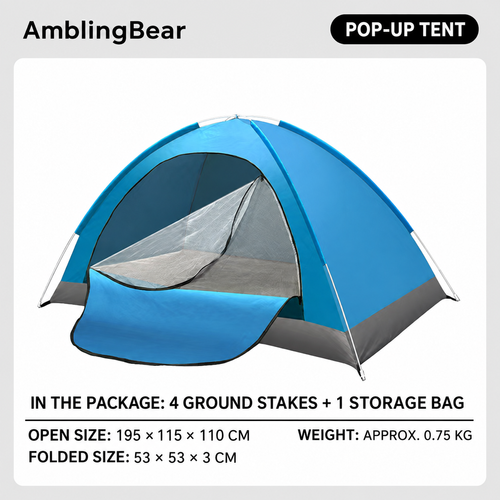 AmblingBear 0.75 kg Blue Pop-Up Tent | Ghana