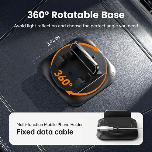 This is one of those little things I wish I hadbought years ago. 🚗📱 My phone used to slide across the dashboardevery time I turned, and checking directionswas honestly a hassle. This mount keeps itlocked in place even on rough roads, and the360° rotation means I can set the perfect anglein seconds.