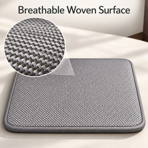 Grey Breathable Non-Slip Chair Seat Cushion 40 x 40 cm
