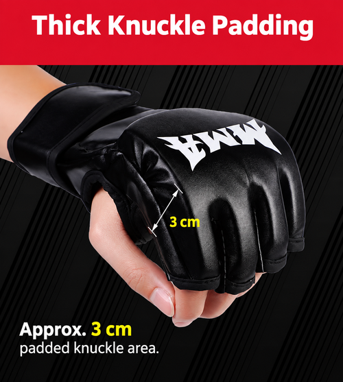Black Fingerless MMA Training Gloves