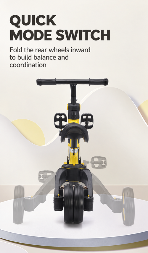 🚲 Easy rides, safer steering! Parents can guide the front wheel using the push handle for smooth, controlled family fun. 👨‍👩‍👧✨