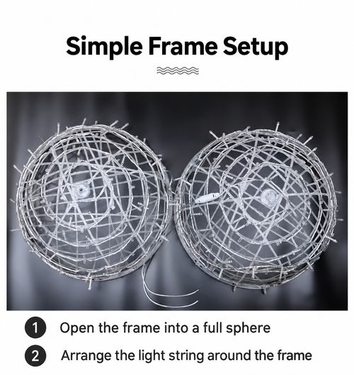 Warm White LED Rattan Ball Light for Outdoor Decoration