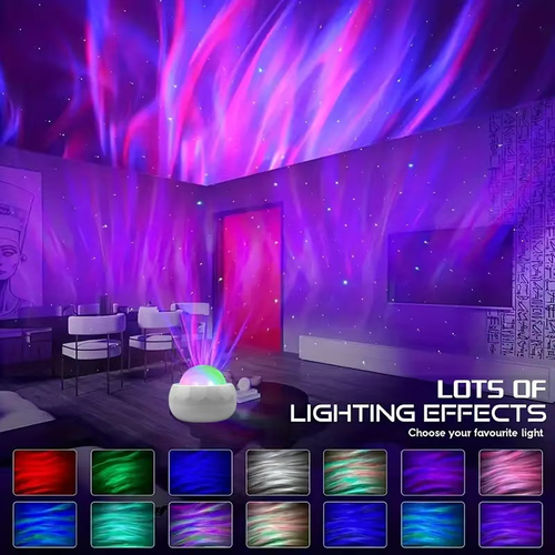 White Galaxy Star Projector Night Light