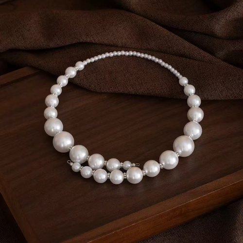White Pearl-Style Necklace for Women