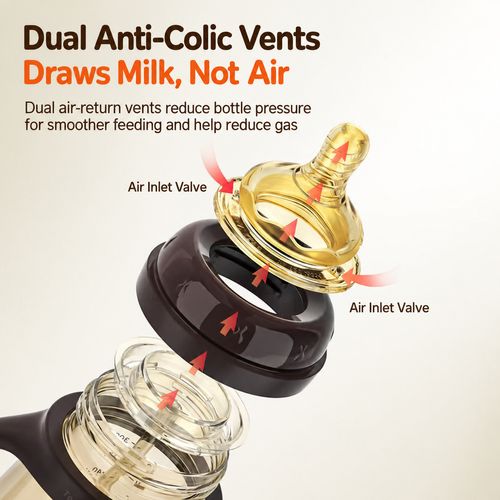 YOUKEBEI Amber 300 ml Baby Bottle with Handles