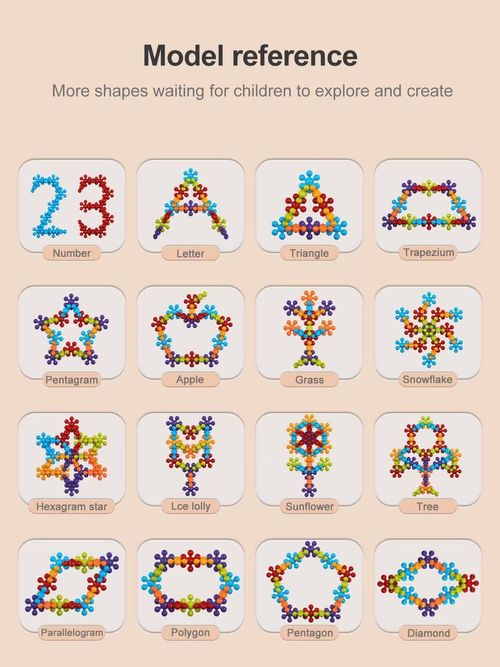 Flower-Shaped Construction Blocks Creative Building Set