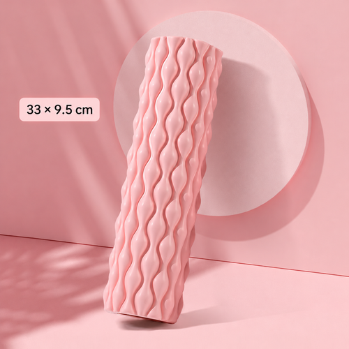 Pink Wavy Foam Roller | 33 × 9.5 cm