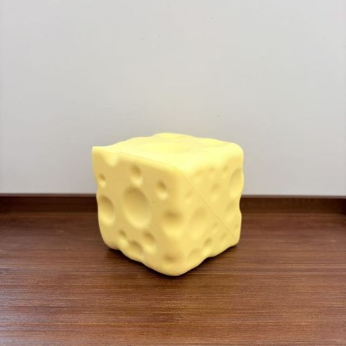 Cheese Cube Squishy Stress Toy, Single Piece