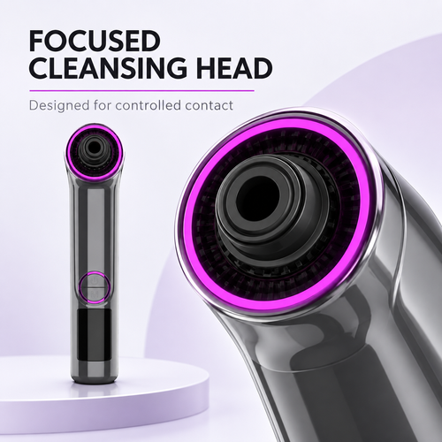 USB-Rechargeable Pore Cleansing Suction Tool with 3 Levels and 3 Modes – Black