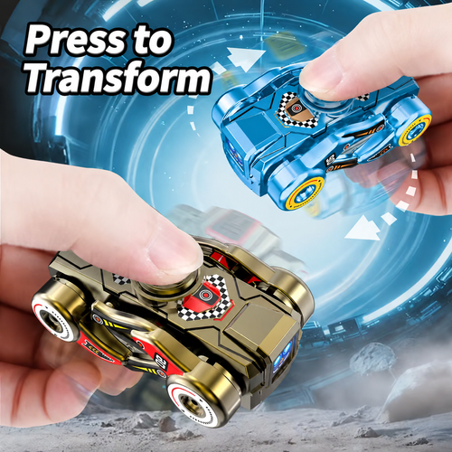 Silver Fingertip Transforming Robot Dog Toy