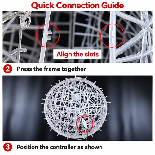 Warm White LED Rattan Ball Light for Outdoor Decoration