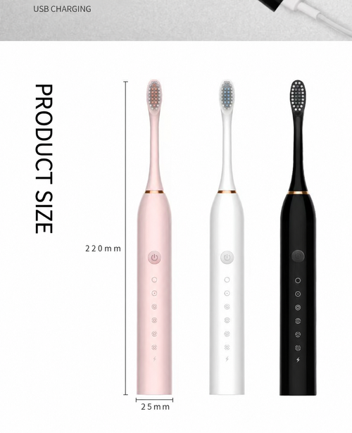 Sonic Electric Toothbrush, 6 Modes & 4 Heads | Ghana