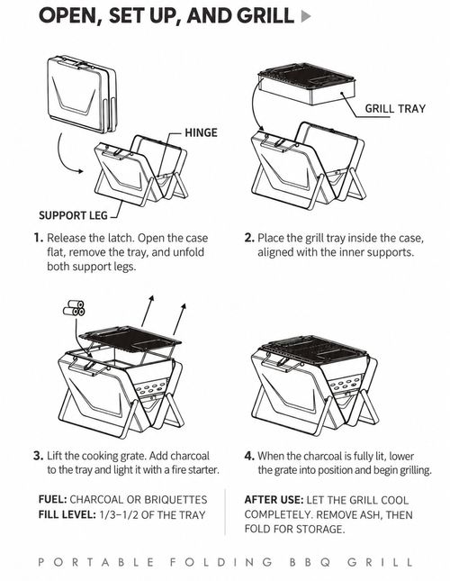 Foldable Portable Charcoal BBQ Grill | Ghana