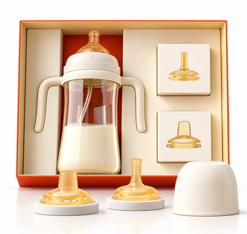 Amber 300 ml Handled Baby Bottle Gift Set
