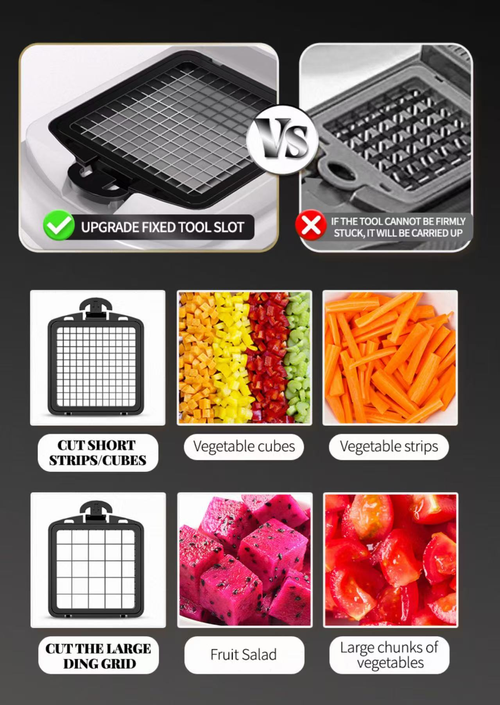 White Multifunction Vegetable Slicer and Chopper Set