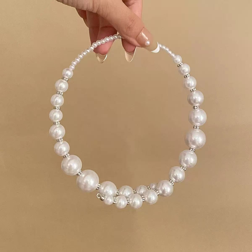 White Pearl-Style Necklace for Women