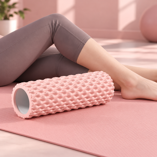 Pink Wavy Foam Roller | 33 × 9.5 cm