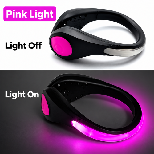 LED Shoe Heel Safety Lights - Pink or Blue