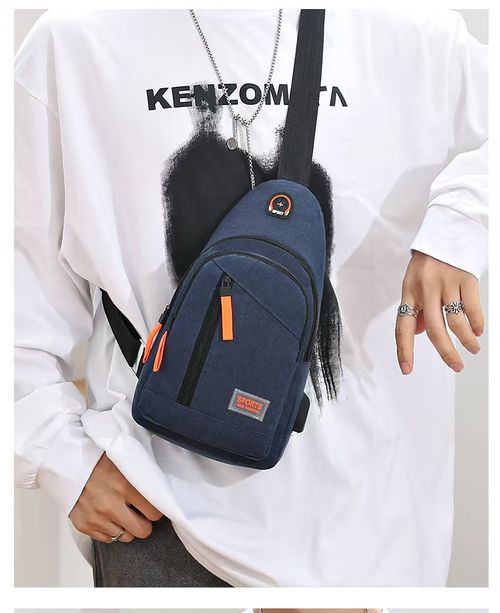 Sports Crossbody Sling Backpack Multi‑Pocket Chest Bag