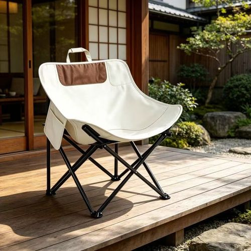Duty Outdoor Moon Chair Foldable Portable Camping Seat for Picnic Beach Garden