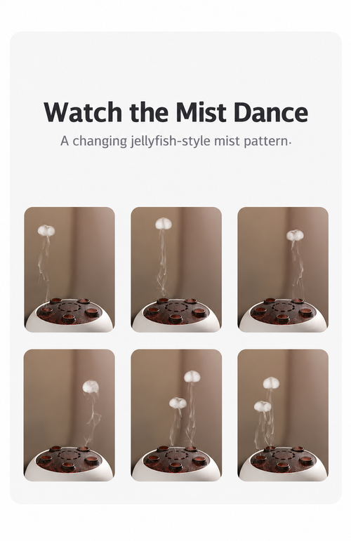 White Jellyfish Mist Aroma Humidifier with Ambient Light