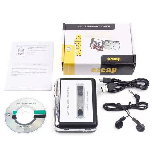 USB Cassette Capture Player for Converting Cassette Recordings to Digital Audio
