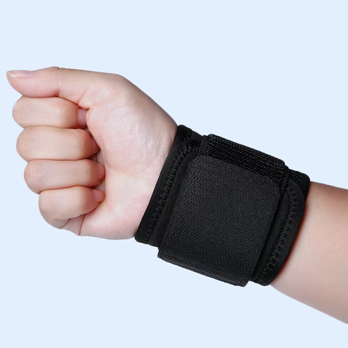 Black Adjustable Wraparound Wrist Support