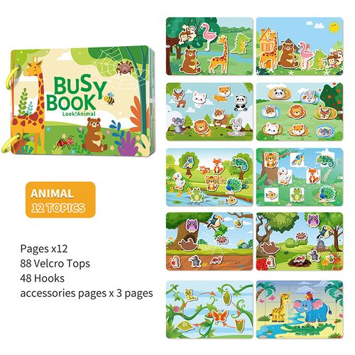 Three-Theme Early Learning Busy Book Set