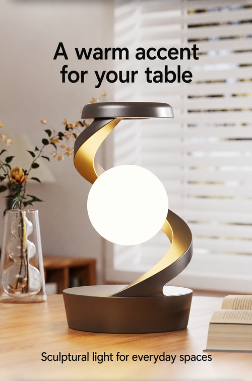 Sculptural LED Table Lamp with Colourful Glow