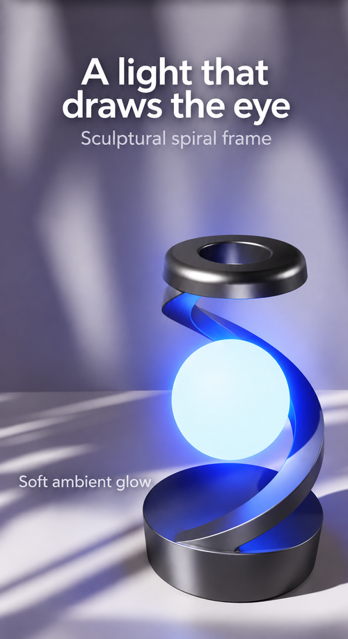 Sculptural LED Table Lamp with Colourful Glow