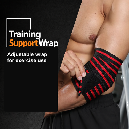 Black Adjustable Compression Elbow Wrap - S M L